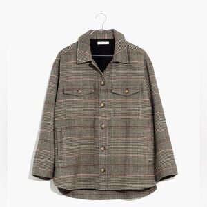 Madewell Bonded Flannel Shirt-Jacket in Cohancy Plaid